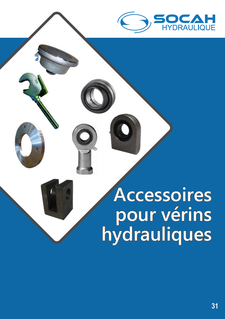 Fiche technique accessoires pour vérins hydrauliques