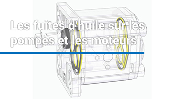 Les fuites d’huile sur une pompe ou un moteur hydraulique à engrenages